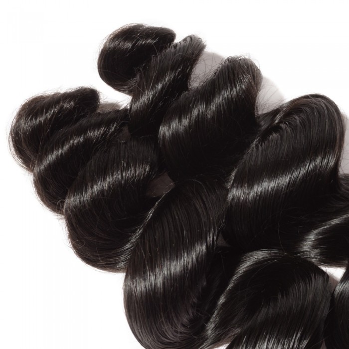 10-30 Inch 10A Loose Wave Virgin Indian Hair #1B Natural Black - YH Hair