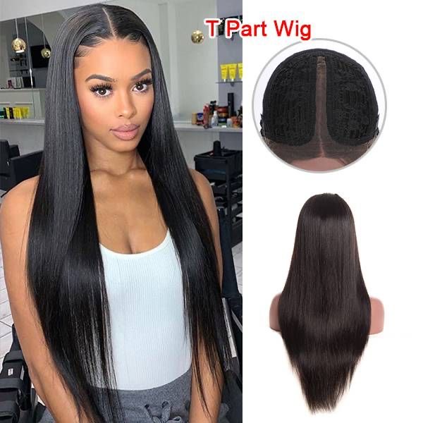T-Part HD Lace Frontal Wigs 150% Density Virgin Hair (#613 