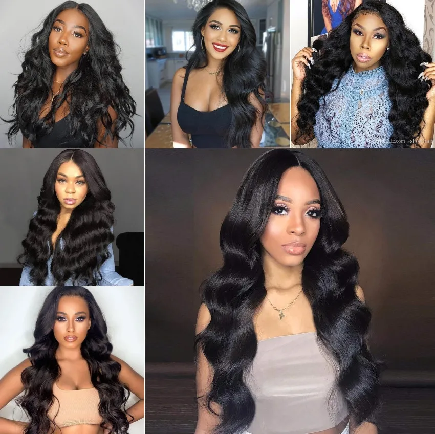 Long Body Wave 4×4 Lace Closure Wigs Brazilian Human Hair Pre Plucked Human Virgin Hair On Sale