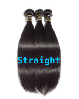 10A Brazilian 3-Bundle-Set (with Closure/Frontal) Virgin Human Hair (#1B, 6 textures)
