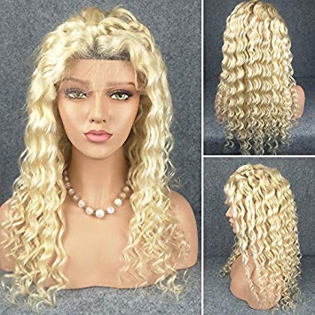 T-Part HD Lace Frontal Wigs 150% Density Virgin Hair (#613 Loose Deep Wave)