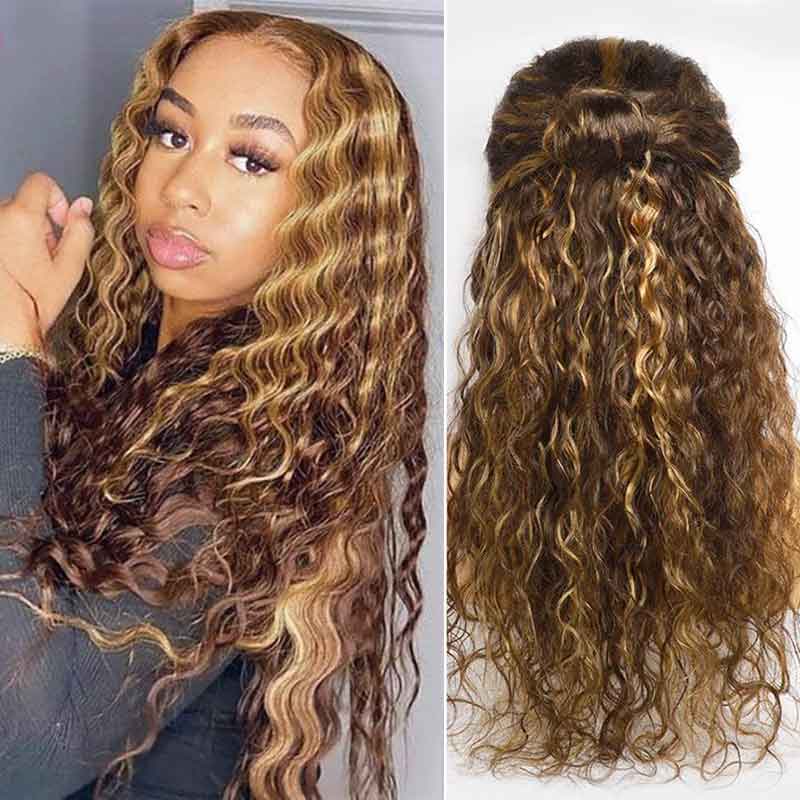 Lovely Pre Colored Highlight Brazilian Hair Lace Front Wig, Loose Deep Wave,  Pre-plucked Human Hair Wigs - YH Fashion Hair