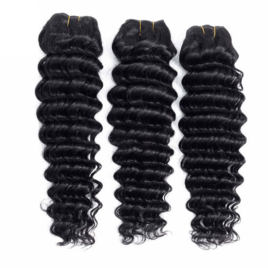 3-Bundle w/ 5×5 Closure, 10-30 Inch 16A+ Super Double Drawn Brazilian Loose Deep Wave Hair