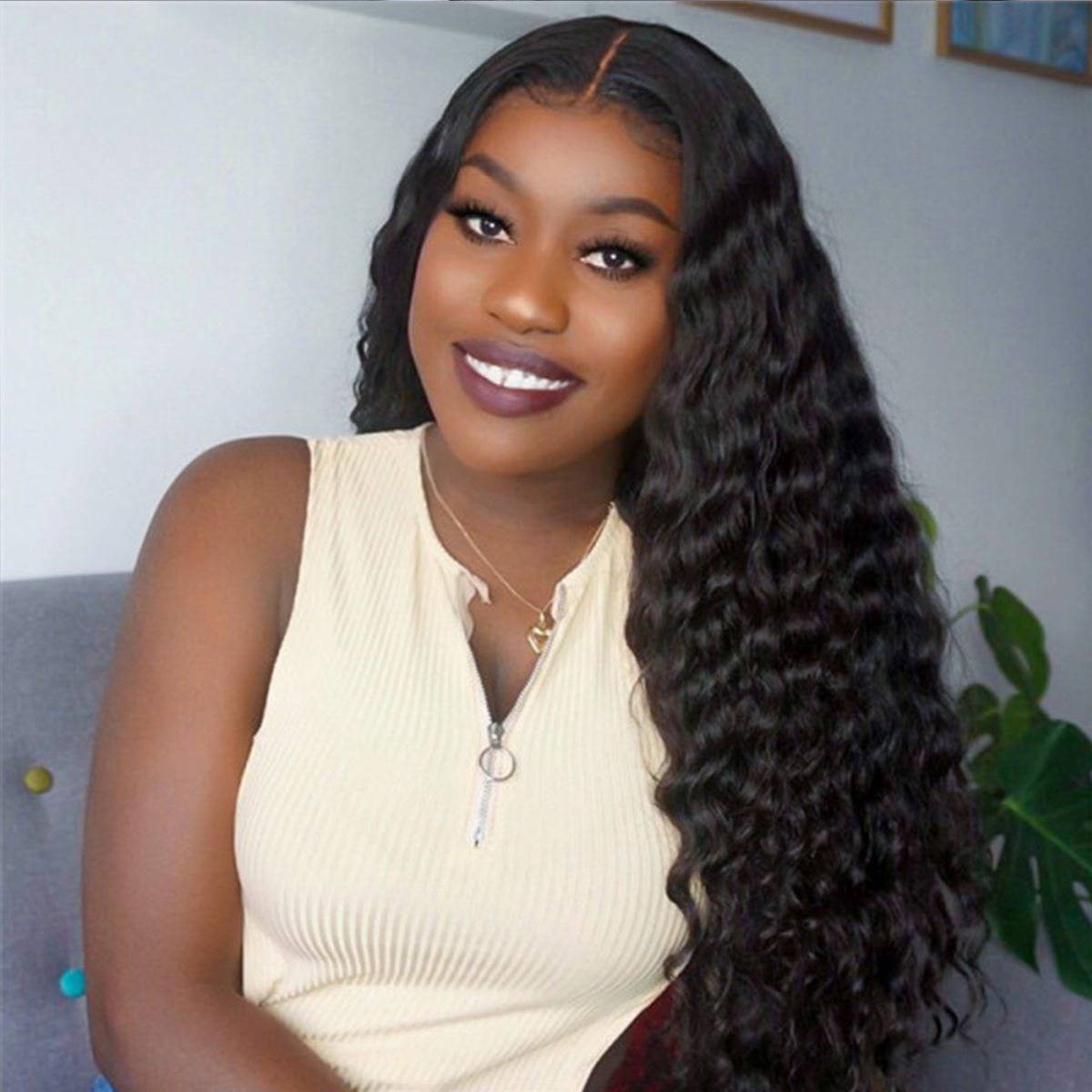 Loose Deep Wave 13*6 Lace Front Wigs Pre Plucked Real Hair Wigs Thick Hair Density Fashion Looking