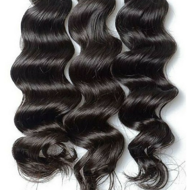 3-Bundle w/ 13×4 Frontal, 10-30 Inch 16A+ Super Double Drawn Brazilian Loose Wave Hair