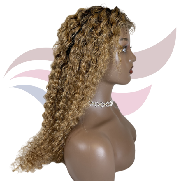 Natural Look 4*4 Lace Wig Curly Hair Ombre Wigs 100 Human Hair Curly Lace Closure Wigs Human Hair