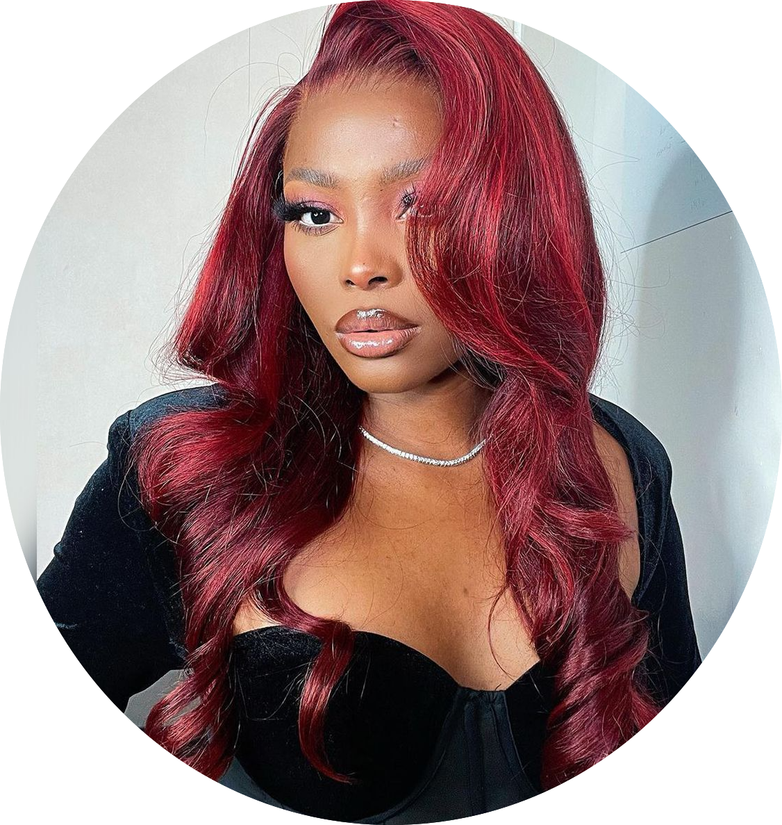 Burgundy/red color wig